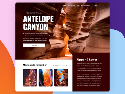 Antelope Canyon Interface interface ui ux