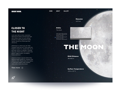 Bright Moon design moon ui ux webdesign webpage