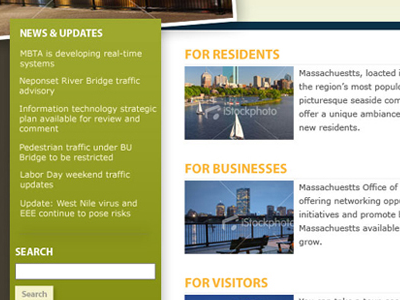 MA State Website Redesign information design web design