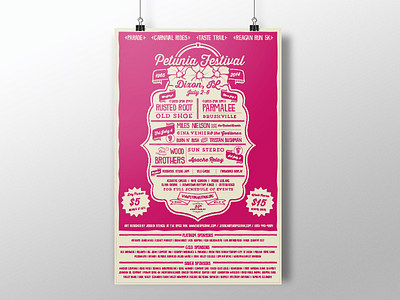 jstenc debut- The Petunia Festival Poster debut design dixon festival graphic il illustration music petunia poster typography