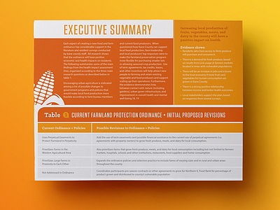 Report Page Layout assessment assessment report corn health impact layout report table