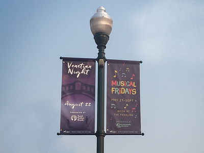 Venetian Night + Musical Fridays Banners events lightpost banners musical fridays venetian night