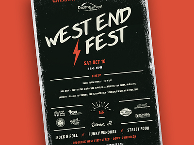 West End Fest Poster Design dixon illinois music poster rock west west end