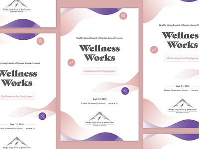 Wellness Works Conference Program branding brochure conference design event healthy illustration program typography