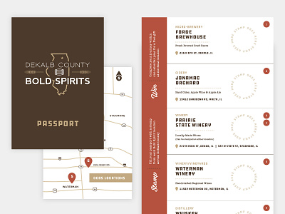 Bold Spirits Passport brewery brewhouse distillery map orchard passbook passport spirits stamp winery