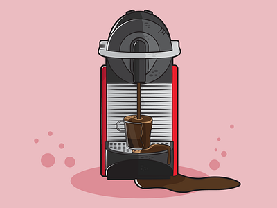 Nespresso Fail coffee conception design fail flat flat design graphic design humor illustration logo nespresso