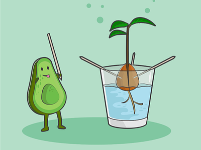AVOCADO BIRTH'S avocado drawing illustration illustrator logo vector vegetable