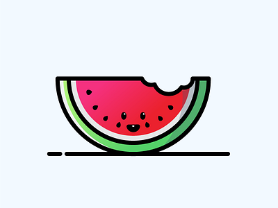 Watermelon character conception design designer draw flat design food fruit graphic design icon icon a day identity illustration illustrator logo melon smile vector vegetable watermelon