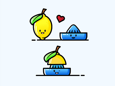 Lemon lovers character conception design flat design fruit fun fun funny graphic design humor icon illustration lemon lemons logo shop sticker stickers vector