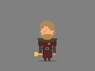 Tyrion Lannister Game of thrones casterly rock character conception design flat design game of thrones got graphic design icon illustration lannister logo show tv tyrion vector westeros winterfell