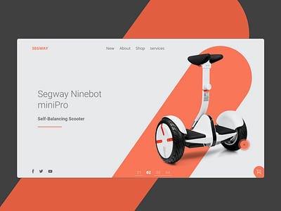 Scooter landinglanding page dailyui dailyui 002 desktop landing page ui webdesign website design