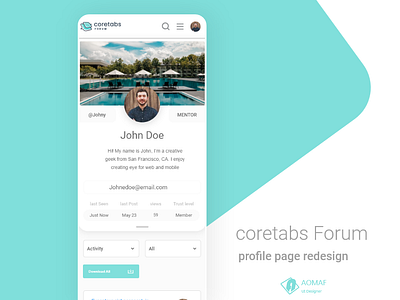 Profile page daily daily ui 006 dailyui design frontend mobile app mobile ui profile profile card profile page redesign redesigned ui uidesign uiux webdesign