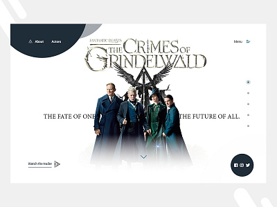 Fantastic Beasts The Crimes Of Grindelwald Concept concept design ui ui ux ux web webdesign website xd