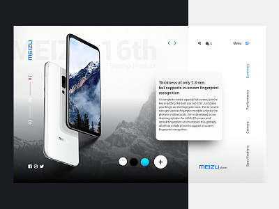 Meizu 16th. Meizu Store concept design meizu meizu 16 th typography ui ui ux ux web webdesign website xd