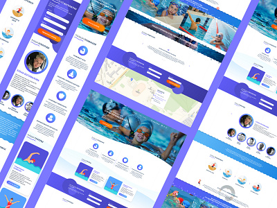 Landing page for the "Swimming School of Elena Bogomazova" design figma illustration ui ui ux ux vector web webdesign website