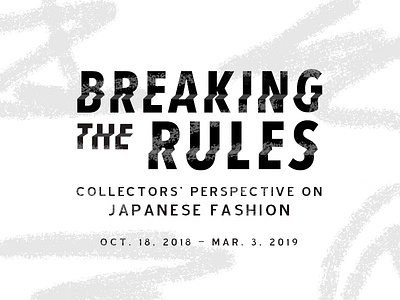Breaking the Rules black and white concept design exhibition lock up type