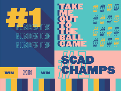 SCAD Champs Board art athletics design logo scad sports type
