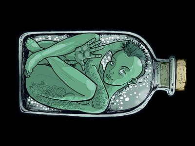 Bottle inktober2018 illustration