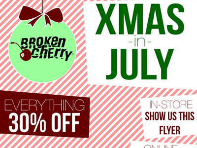 X-Mas in July Flyer flyer graphic promotion sale