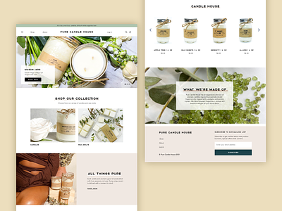 Pure Candle House Homepage