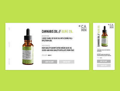 CANN Checkout Page add to cart cbd cbd oil check out desktop graphic design identity logo mobile design packaging design responsive design shop ui ux web design