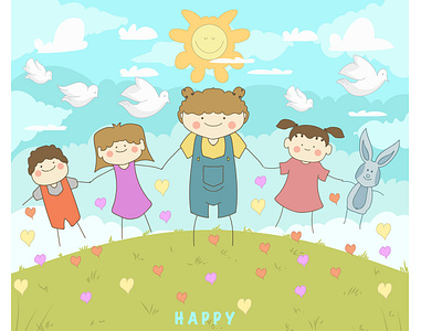 Children Day 1 children childrens day happy portfolio theme vector