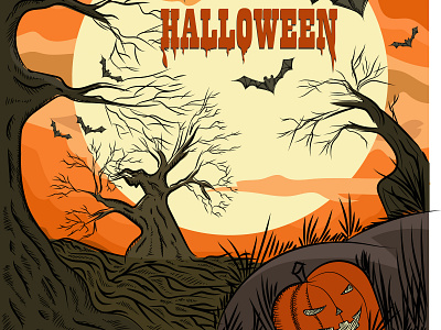 Halloween 1 background design dark halloween horor mystery vector
