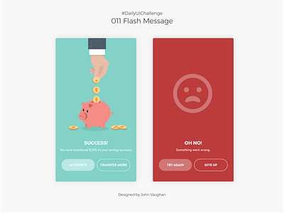 Daily UI Challenge No 11: Flash Message