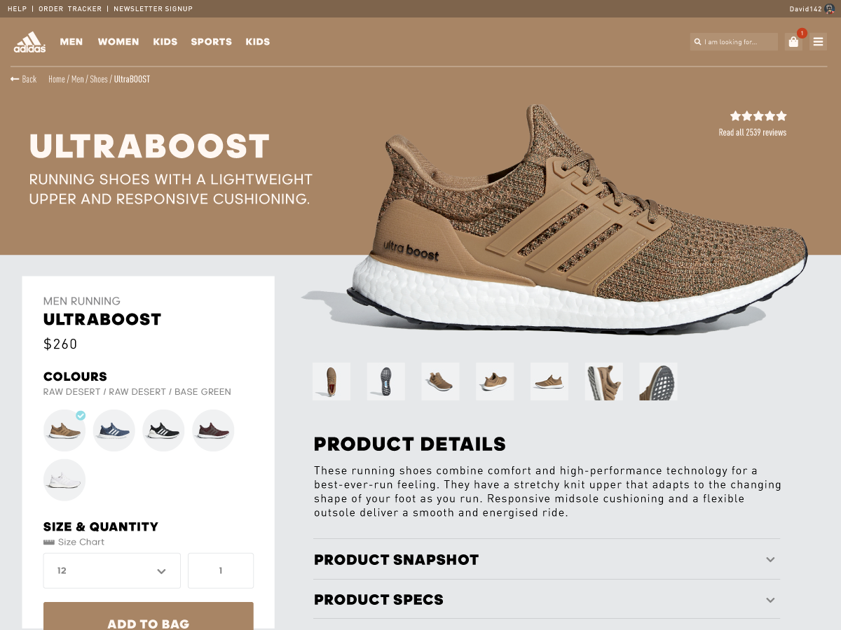 Daily UI Challenge No 12: Single Product by John Vaughan on Dribbble