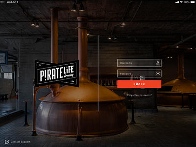 Login Screen Brewing App