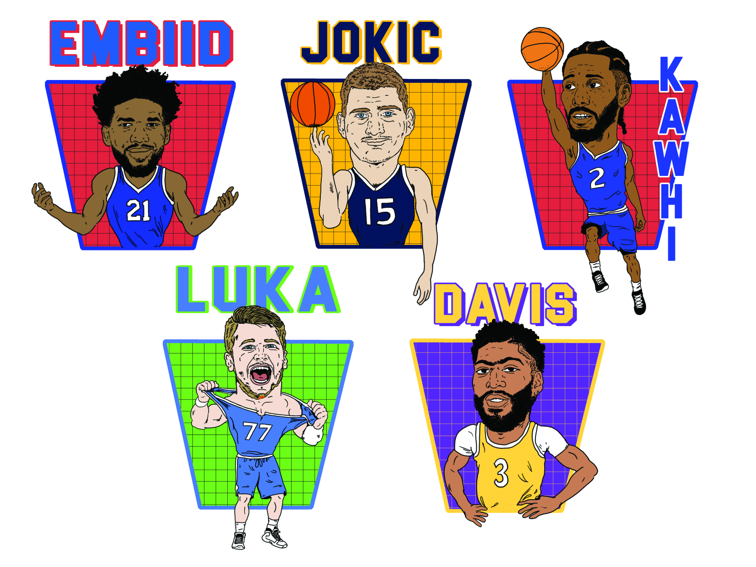 NBA Caricatures by Dan Corcoran on Dribbble