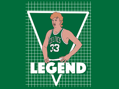 Larry Legend 80s boston celtics illustration illustrator larry bird larry legend nba photoshop