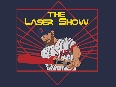 Laser Show boston boston red sox dustin pedroia illustration lasers mlb photoshop procreate red sox