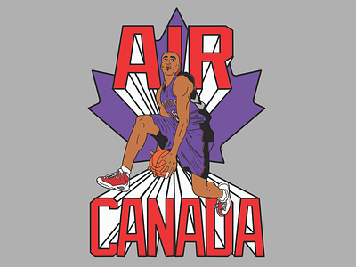Air Canada 🇨🇦🇨🇦 illustration nba photoshop procreate toronto raptors vince carter