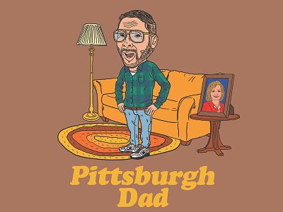 Pittsburgh Dad 80s adobe photoshop adobe sketch dad illustration illustrator photoshop pittsburgh pittsburgh dad