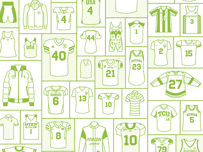 Locker Room adobe illustrator green illustration jacket jersey jersey design lincoln lincoln nebraska lineart linework locker nebraska polo print design sport sports
