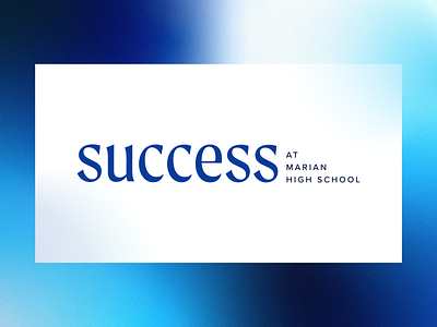 SUCCESS logo acronym brand design branding college preparatory school gradient grain high school logo moret nebraska omaha student services success typography wordmark