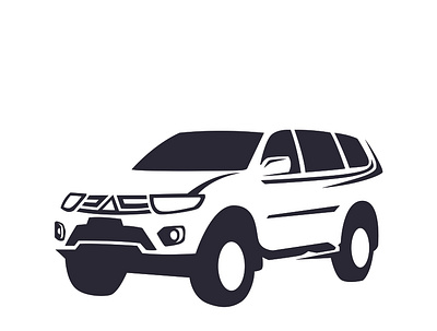 Siluet SUV black and white car design flat design illustration ilustration shadow siluet suv vector