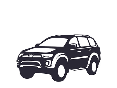 Siluet SUV black and white car design flat design illustration ilustration shadow siluet suv vector