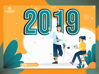 happy new years flat design gradient happy new year ilustration