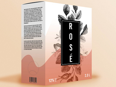 Rose Alcohol Packaging Design design illustration package package design package mockup