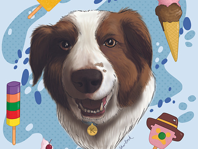 Dog Portrait Illustration avatar cartoon illustration dog portrait illustration portrait portrait art