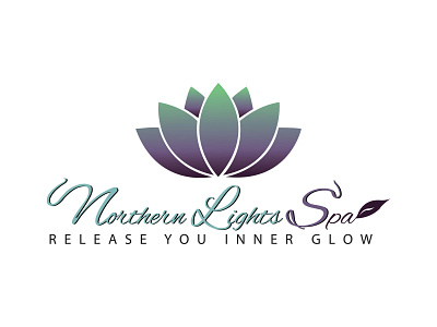 Norther Lights Spa branding clean logo typography vector web