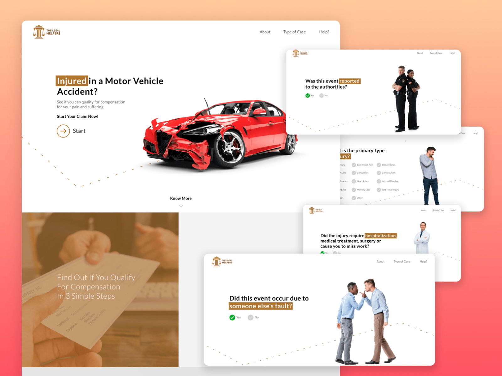UI UX - Legal Helper - Multi Step Form Flow by Anandh on Dribbble
