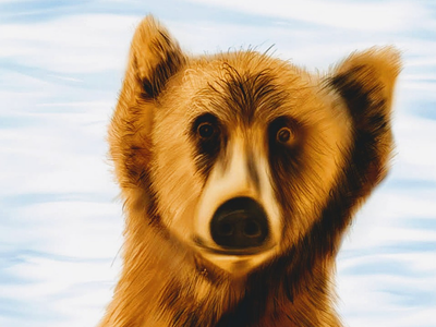 Bear - Close up digital art ipad pro procreate