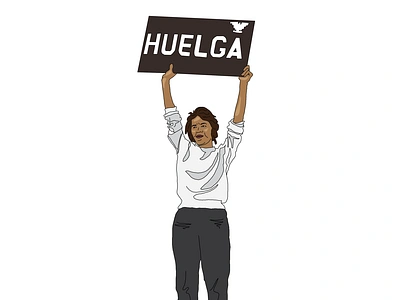 Dolores Huerta drawing illustration illustrator