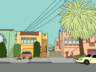 San Francisco california design drawing illustration illustrator illustrator cc neighborhood outer sunset pastel color san francisco sf sf bay area