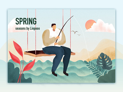 Spring illustration seasons