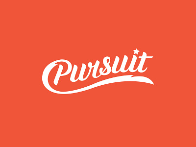 Pursuit brand and identity branding callygraphy design handwrite logotype orange type typography