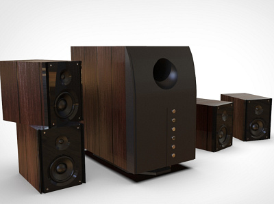 5.1 Speaker - 3D Model 3d 3d model autodesk maya rendering